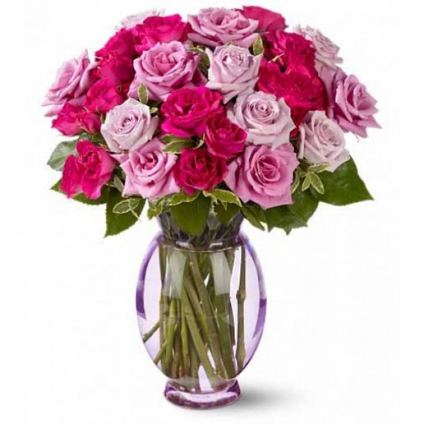 20 Roses bunches (10 Pink Roses and 10 light Pink Roses)